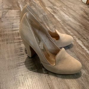 Nude Suede Heels